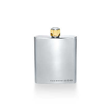Makers Flask in Sterling Silver and Brass – Tiffany & Co 1837 – Booze ...